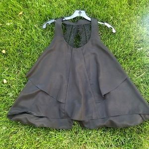 BCBG Generation, Black Flowy Lace Top, SMALL